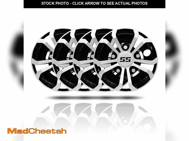 Lot 74-14060113 - HANGKUNNEE Golf Cart SS Wheel Covers Hub Caps for EZGO Club Car Yamaha, 8 inch Golf Cart Hub Caps, S...