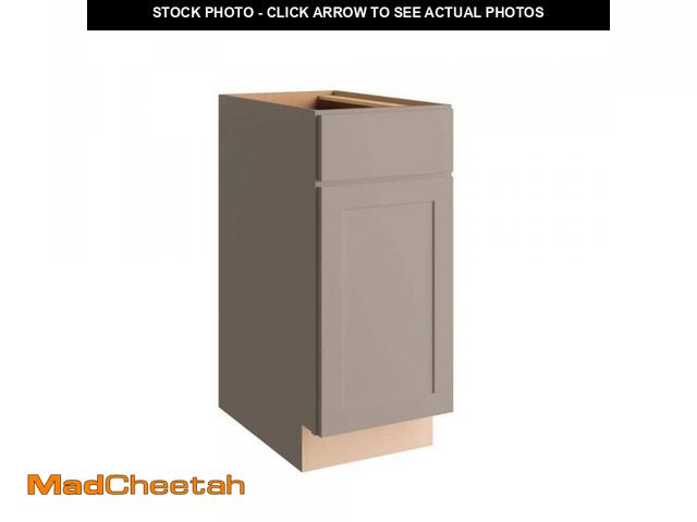 Lot 74-12298832 - Hampton Bay Courtland 15 in. W x 24 in. D x 34.5 in. H Assembled Shaker Base Kitchen Cabinet in Ster...
