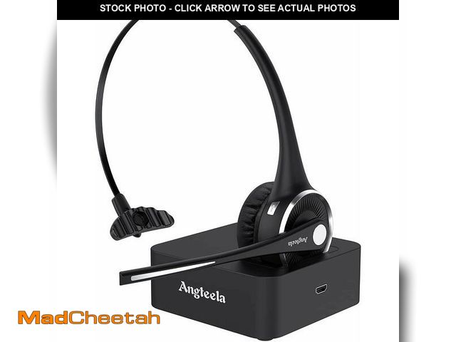 Lot 74-12718128 - Trucker Bluetooth Angteela Headset with Microphone, Wireless Cell Phone Headset with Noise Canceling...