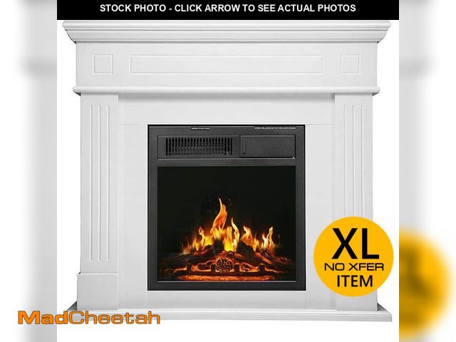 Lot 74-14392133 - R.W.FLAME 43 in. Freestanding Electric Fireplace in Pearl White - UNUSED