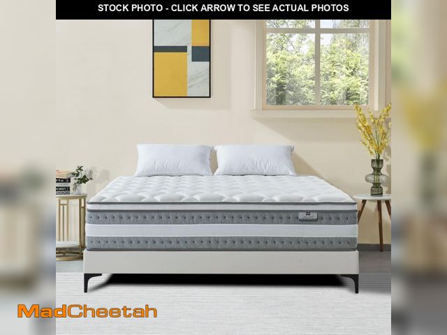 Lot 74-12261179 - Naruchu Queen Mattress, 12 Inch Queen Size Hybrid Mattresses with Memory Foam and Individual Pocket ...