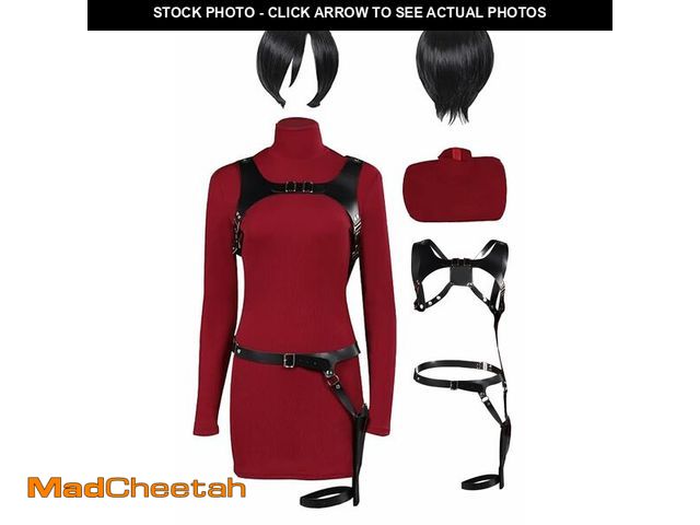 Lot 74-12718529 - Verycos Women Cosplay Dress Outfit Holster High Neck Costume Slim Fit Knitted Sweater Skirt Hallowee...