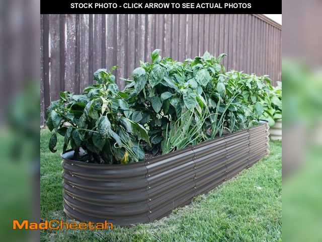 Lot 74-14242615 - VEIKOUS Dark Gray Galvanized Steel Raised Garden Bed 9-in-1 Planter Box Outdoor, 96 in. L x 24 in. W...
