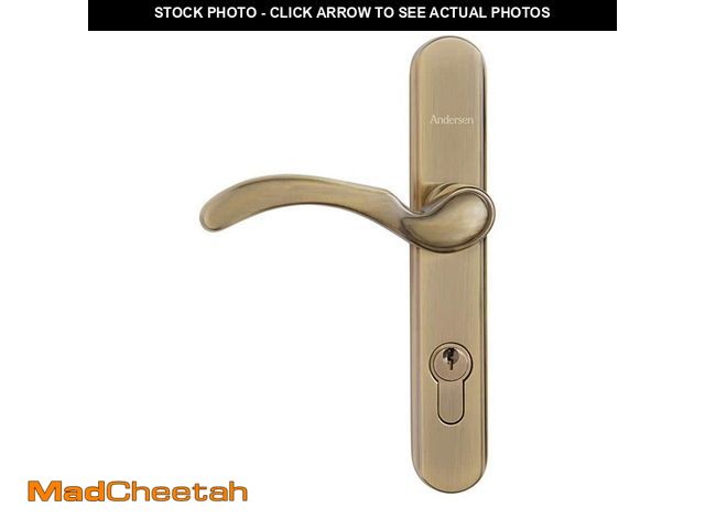 Lot 74-14314574 - Andersen 3000 and 4000 Series Antique Brass Traditional Storm Door Handle Set - UNUSED