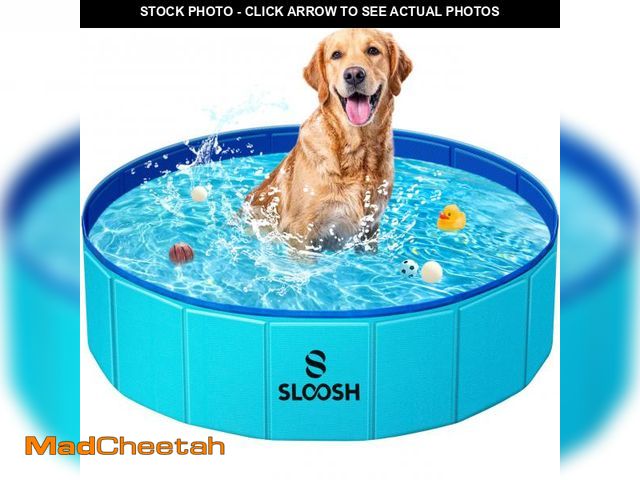 Lot 74-12312953 - Sloosh Foldable Dog Kiddie Pool - Portable Hard Plastic Doggie Swimming Pool, Anti-Slip Collapsible ...