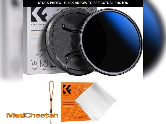 Lot 74-12327998 - *SEE DETAILS* K&amp;F Concept 67mm Variable ND Camera Lens Filter ND2-ND400 (1-9 Stops) + Filter Cap...