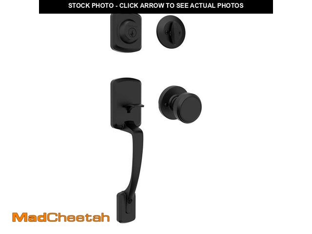 Lot 74-13691977 - *MISSING KEYS* Kwikset Henley Single Cylinder Door Handleset with Round Maven Knob Featuring SmartKe...