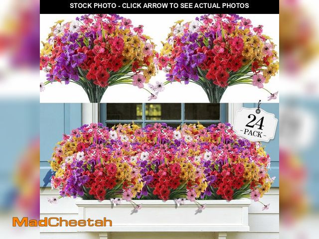 Lot 74-13825226 - AGIRL 22 Bundles Artificial Flowers for Outdoor,Fake Flowers No Fade Plastic Faux Plants for Decorat...