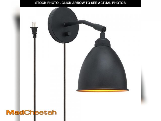 Lot 74-12123564 - Yosoan Plug in Indoor Bedside Wall Sconce with On Off Switch, 1-Light Hardwired Vintage Industrial V...