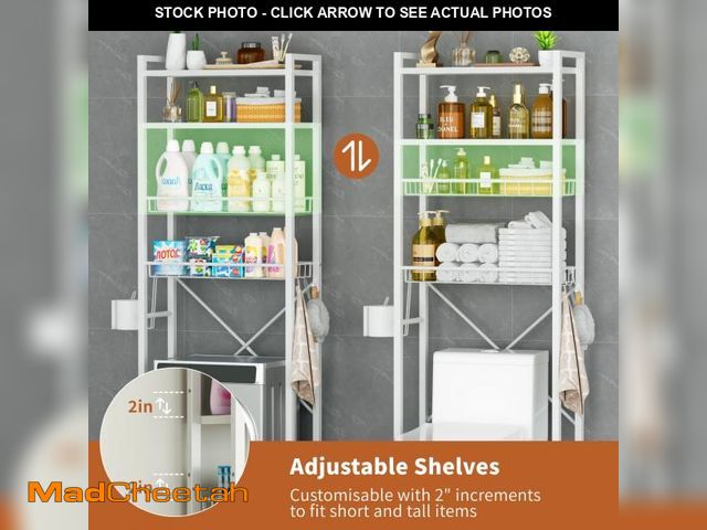 Lot 74-12480951 - Capri 4-Tier Over-the-Toilet Storage Shelf, Bathroom Organizer Shelf Over Toilet, Freestanding Space...