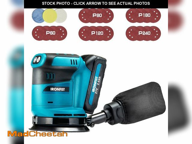 Lot 74-12713212 - IRONFIST Random Orbit Sander, 5inch Sander Compatible with MAKITA 18V Batteries, 3 Speed 7000/9500/1...