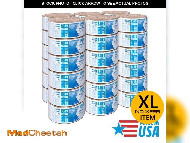 Lot 74-14274843 - Knauf Insulation R19 Kraft Faced 15 in. x 39.2 ft. Fiberglass Insulation Rolls for Floor, 2x6 Wall -...