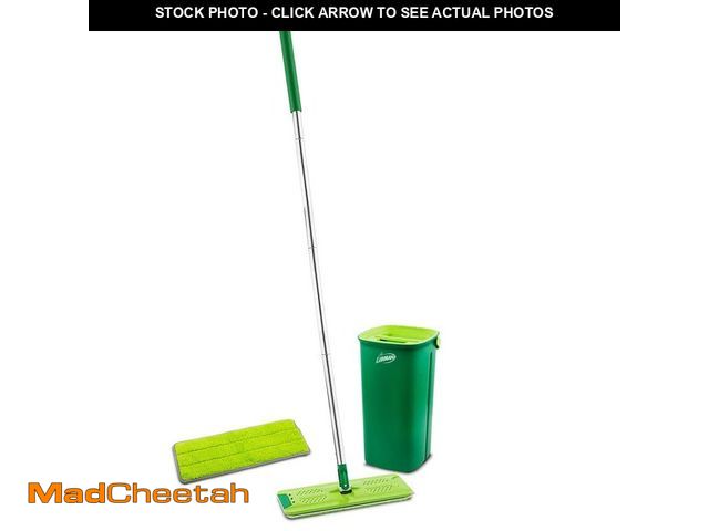 Lot 74-12731497 - Libman Rinse 'N Wring Microfiber Flat Mop and Bucket System with Extra Refill Pad - UNUSED