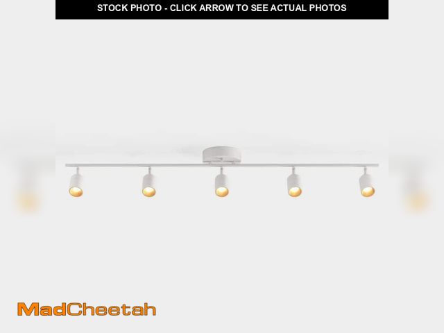 Lot 74-14311583 - Vidalite Shura 5-Light White Integrated LED Track Light with Rotatable Heads, 4 ft. Fixed Track Ligh...