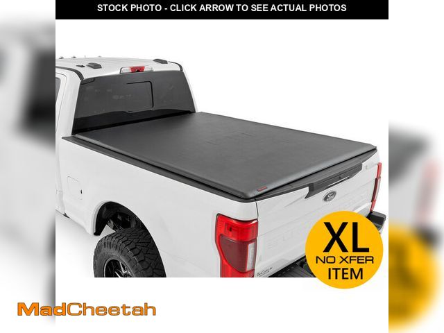Lot 74-12661322 - Rough Country Soft Roll-Up Truck Bed Cover for Ford F-250 &amp; F-350 Super Duty (2017-2025) - Fits ...