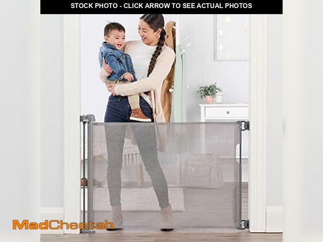 Lot 74-12544337 - Regalo Extra Wide Retractable Baby Gate, Award Winning Brand, Expands up to 50" Wide, Easy Install, ...