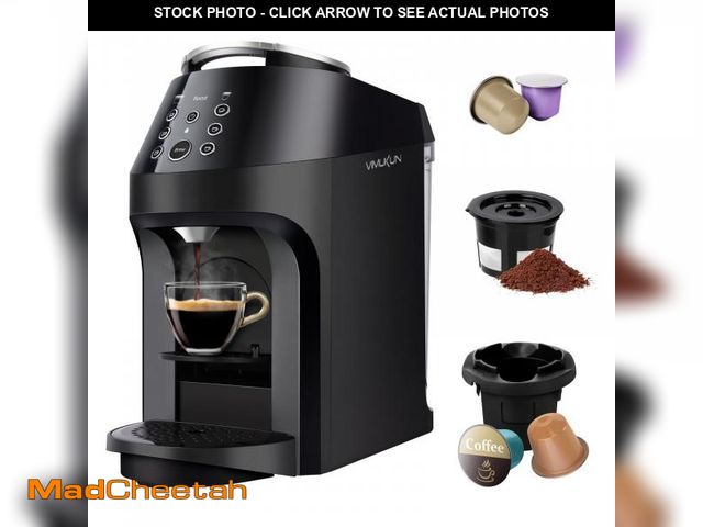 Lot 74-12486634 - 3-in-1 Coffee Maker, Coffee and Espresso Machine Combo for Nespresso, K-Cup Pod and Ground Coffee, C...