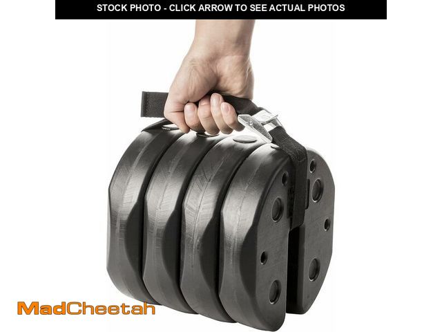 Lot 74-13836400 - US Weight 40 Pound Canopy Weight Set of 4 and Carry Strap with No-Pinch Design - Easy Installation a...