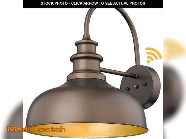 Lot 74-12719558 - Bestshared 14 Inch Dusk to Dawn Gooseneck Barn Lights Farmhouse Outdoor Wall Sconce Industrial Exter...