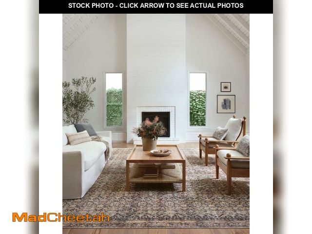 Lot 74-12899183 - Loloi Amber Lewis Billie Collection, Ink &amp; Salmon 8'-6" x 11'-6" Area Rug Ã¢â¬â Antique &amp;...