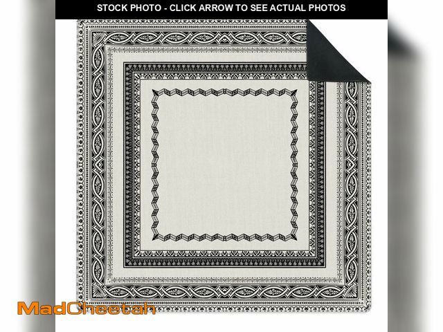 Lot 74-14274478 - Yhtrg Vintage Black and White Mahjong Mat for Table 31.5 X 31.5 in, Gifts for Mahjong Players, Tradi...