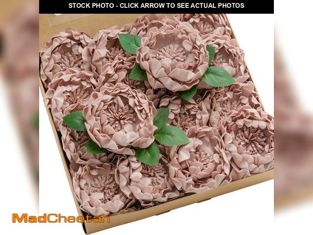 Lot 74-14336519 - Ling's moment 16pcs Dusty Rose Blooming Peonies Artificial Flowers - UNUSED