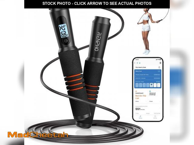 Lot 74-11552027 - Jump Rope, RENPHO Smart Jump Rope with Counter, Fitness Skipping Rope with APP Data Analysis, Workou...