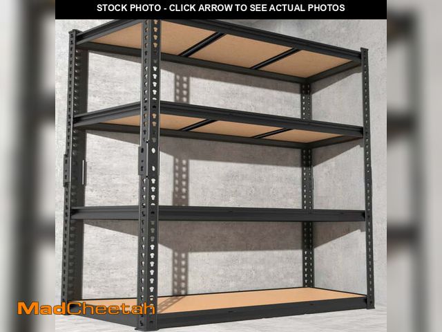 Lot 74-12834554 - Ktaxon 4 Tier 48" W Shelving Rack for Garage &amp; Industrial Heavy Duty, 2200LBS Adjustable Metal T...