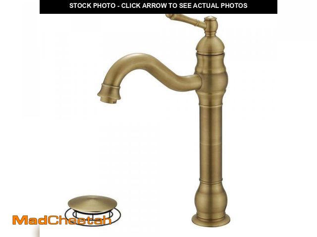 Lot 74-12364969 - BWE Single Handle Single Hole Vessel Sink Faucet With 360ÃâÃÂ° Swivel Spout in Antique Brass - U...