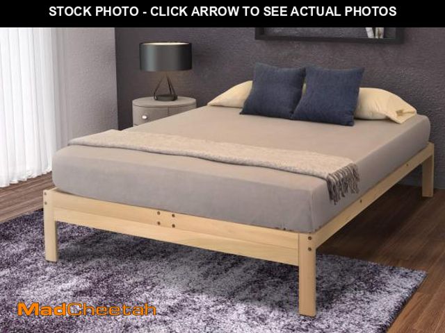 Lot 74-12160709 - KD Frames Nomad Platform Bed - King Bed Frame - Unfinished Wood Bed Frame - Minimalist Swedish Desig...
