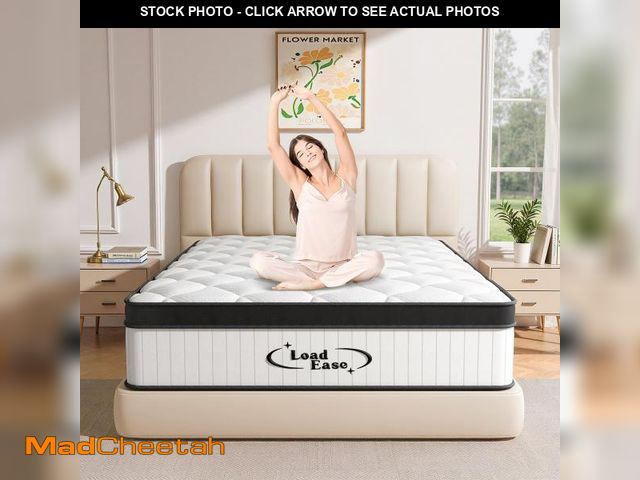Lot 74-12163651 - LoadEase Mattress Queen Size, 12 Inch Queen Hybrid Mattress in a Box, Medium Firm Memory Foam &amp; ...