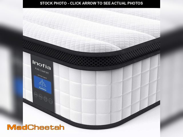 Lot 74-12571231 - Inofia Twin XL Mattress, 10 Inch Hybrid Innerspring Single Mattress Cool Bed, Breathable Soft Knitte...