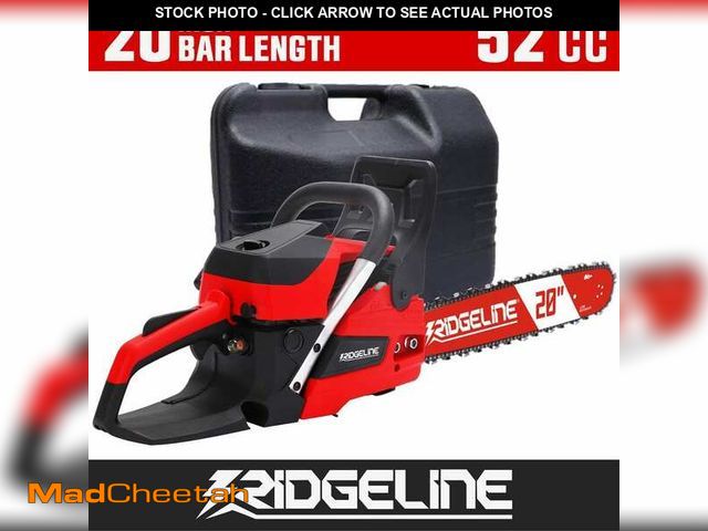 Lot 74-14246233 - RIDGELINE 20 in. 52 cc Gas Powered 2-Stroke Portable Chainsaw with Case - UNUSED