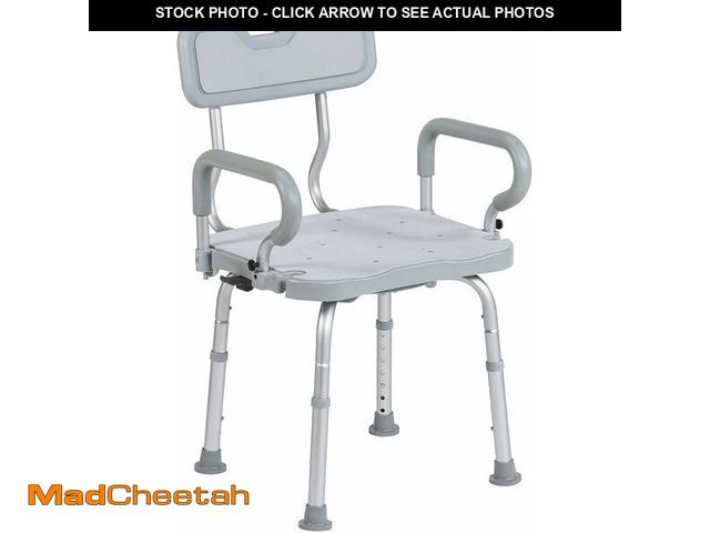 Lot 74-13011054 - Drive Medical PreserveTech 360-Degree Swivel Shower Chair with Arms &amp; Back, Grey - UNUSED