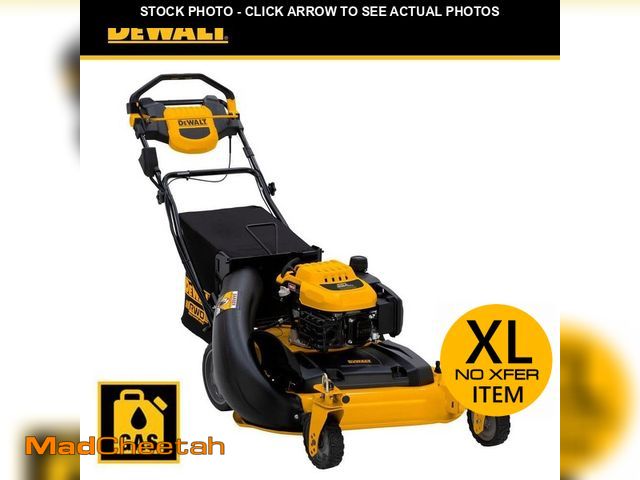 Lot 74-14560459 - (MISSING BAG) DEWALT 28 in. 224cc E-GOV Engine 3-in-1 Gas RWD Self-Propelled Lawn Mower with High Re...