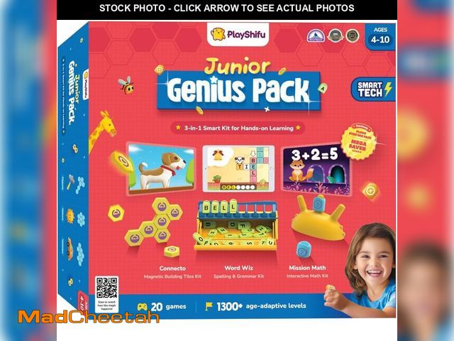 Lot 74-14349670 - PlayShifu Junior Genius Pack | 3-in-1 STEM Learning Kit with Word Wiz, Mission Math &amp; Connecto |...