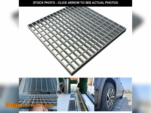 Lot 74-13960658 - Galvanized Steel Drain Grate, 12 * 12in Outdoor Drain Cover,Heavy Duty B125 Class Channel Grate,Rust...