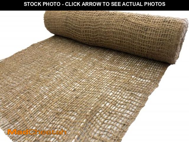 Lot 74-12396769 - Jute Erosion Control, Soil Saver Mesh Blanket - 48" Wide x 20 Yards (60 feet Long) - 240 Sq. Ft. Cov...