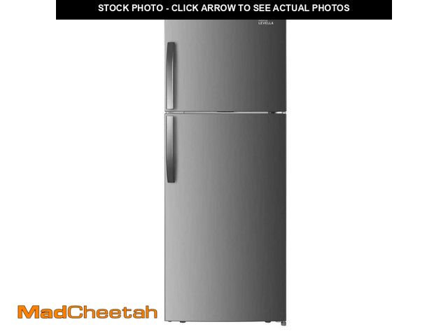 Lot 74-14256502 - (SMALL DENTS)Premium LEVELLA 7.0 cu. ft. Frost Free Top Freezer Refrigerator in Stainless Look - UNU...