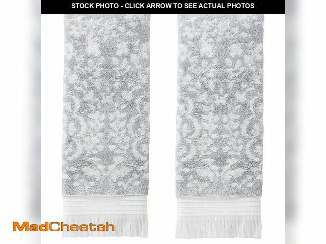 Lot 74-14385138 - SKL Home by Saturday Knight Ltd. Carrick Medallion 100% Turkish Cotton Hand Towel (2-Pack), Gray - U...