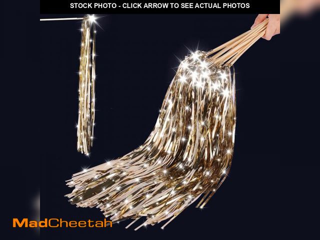 Lot 74-12443086 - TBOLLY 100 pcs Wedding Wands Light up with LED Tinsel Wedding Streamers for Wedding Send off and Gre...