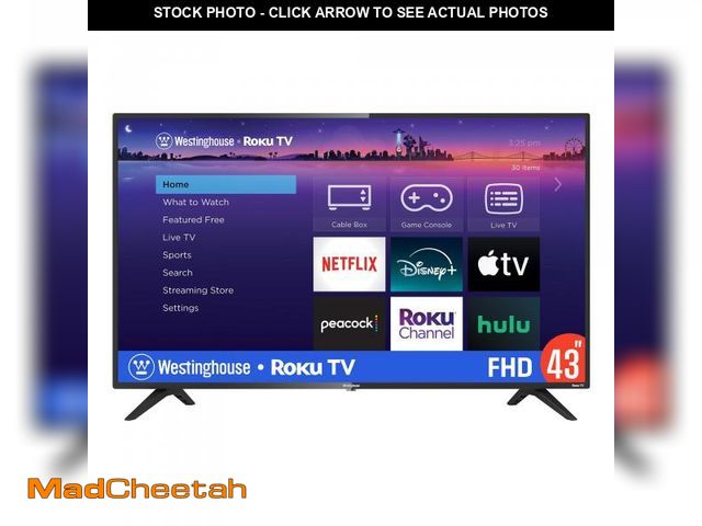 Lot 74-12130461 - Westinghouse Roku TV - 43 Inch Smart Television, 1080P LED Full HD with Wi-Fi Connectivity and Mobil...