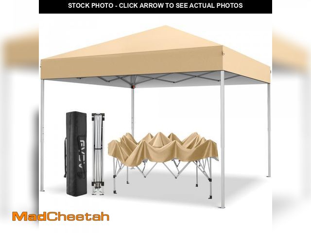 Lot 74-12481211 - GVDV Canopy Tent, 10x10 ft Easy Pop up Outdoor Canopy Tent, Portable Straight Leg Gazebo Instant Can...