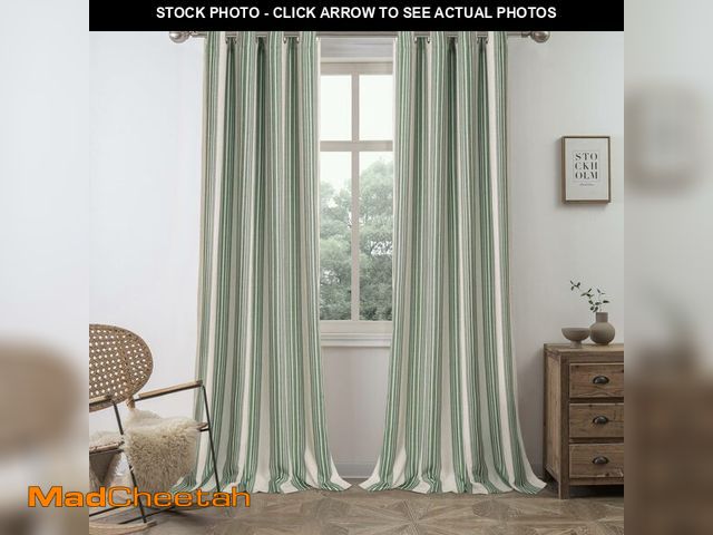 Lot 74-14296386 - DriftAway Chris Linen Blackout Curtains with Thermal and Sound Reducing Layer 84 Inches Long for Bed...