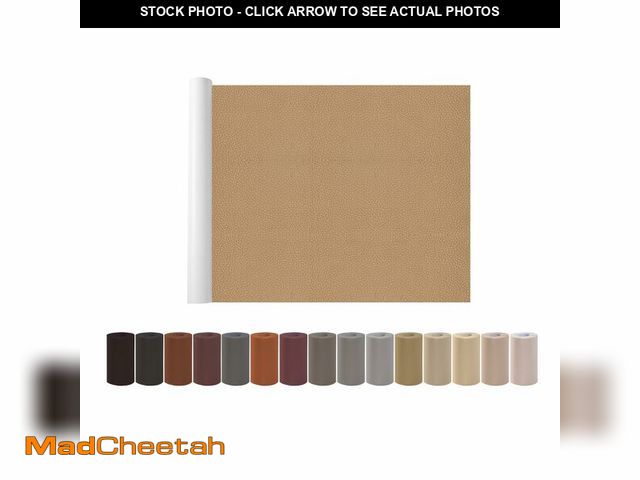 Lot 74-14269396 - Leather Repair Patch Tape, Dark Beige 17 x 61 Inches Self Adhesive Leather Repair Kit for Furniture,...