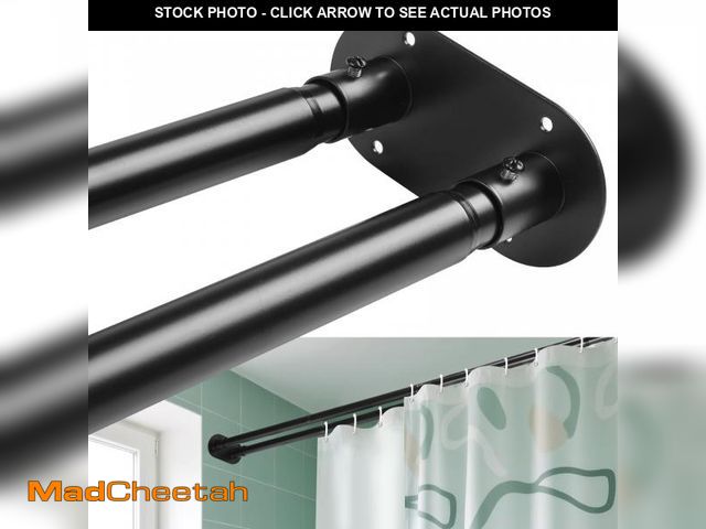 Lot 74-12047582 - Anndason Double Shower Curtain Rod 28 to 75 Inches Elegant Double Shower Rod Adjustable Wall Mounted...