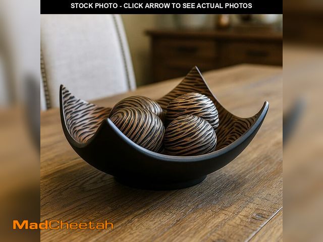 Lot 74-12705612 - Seraphic 5pc Large Decorative Scoop Bowl Set with Stylish Orbs/Balls Ã¢â¬â Elegant Centerpiece fo...