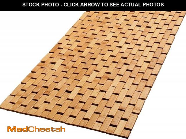 Lot 74-12213396 - Bamboo Bath Mat for Bathroom - Large, 34 x 18 x 0.4 Inches [LxWxH] Foldable Wood Bathmat, Accessorie...