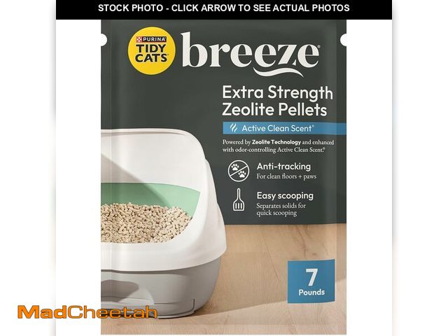 Lot 74-14068342 - Purina Tidy Cats Scented Litter Pellets, Breeze Enhanced Refill Litter Pellets in Recyclable Box - (...