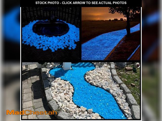 Lot 74-12310661 - NAMTSO Glow in The Dark Rocks Outdoor, 500 pcs Blue Solar Rocks for Landscaping, Outdoor Decor Glow ...
